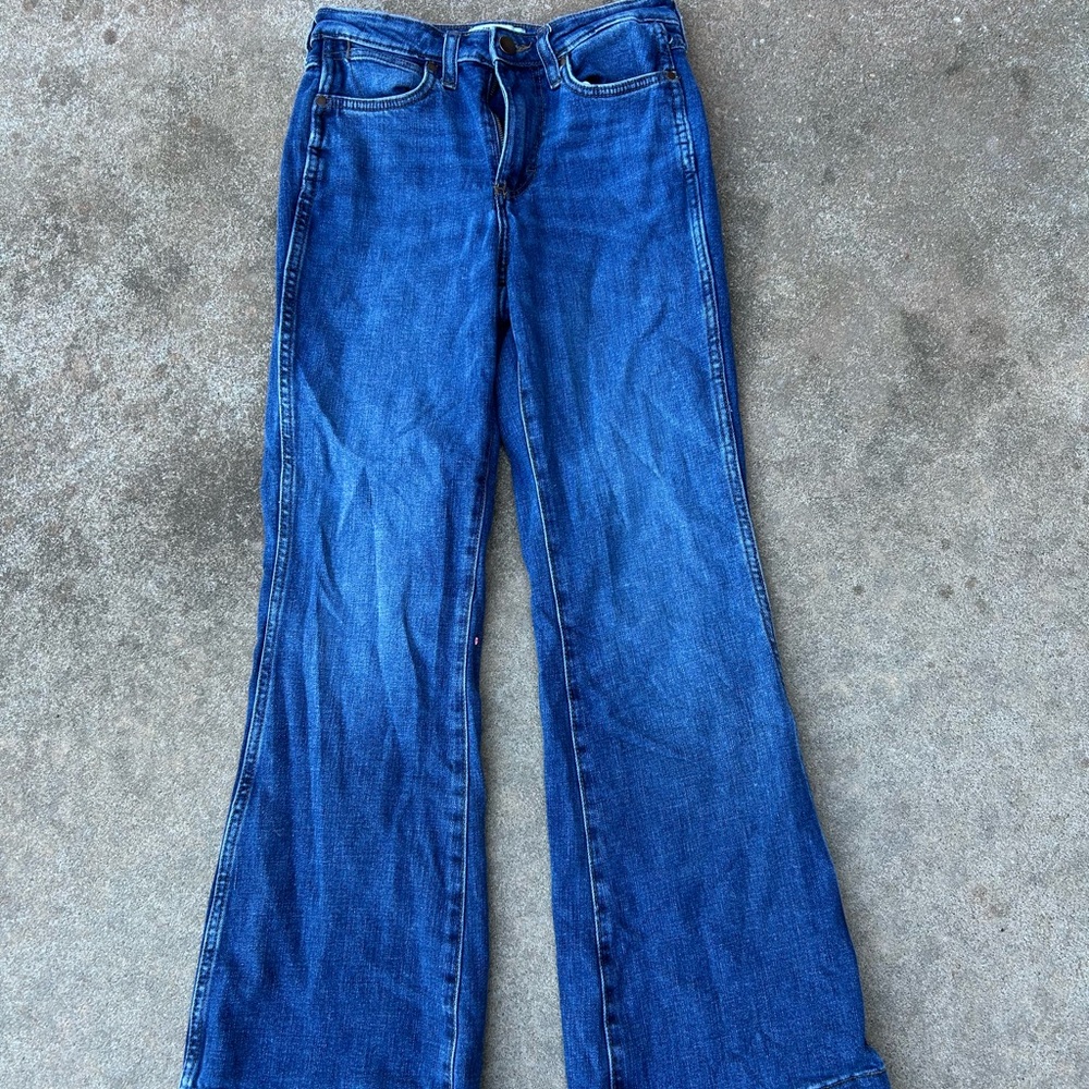 Wrangler Women's Flare Jeans in Deep Blue
